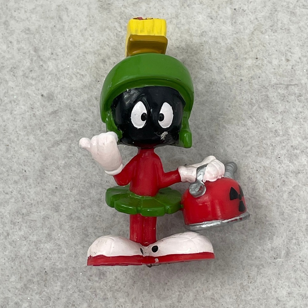 Vtg 1996 Marvin Martian Looney Tunes PVC Figure Cake Topper Applause Warner Bros